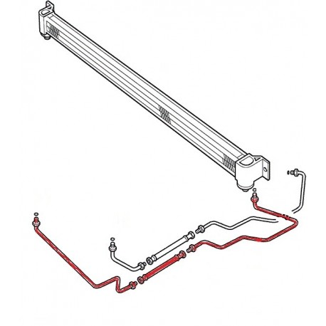 Gearbox Oil cooler pipe P38 TD N3 Land Rover Genuine - 1