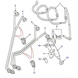 Tuyau d'injection n° 1 pour DEFENDER 200TDI Britpart - 1