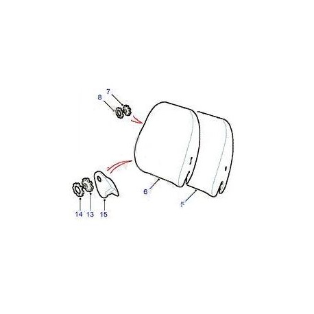 Roue de réglage lombaire du dossier de siège avant de FREELANDER 1 - ALPACA Land Rover Genuine - 1