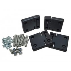 DEFENDER/SERIES aluminium front door hinges - Black