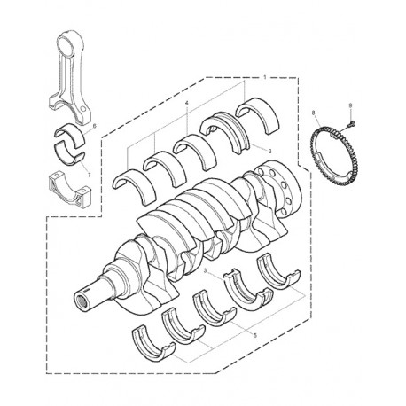 RANGE ROVER 3.0 TD6 bearing crankshaft main lower standard green N1 Land Rover Genuine - 1