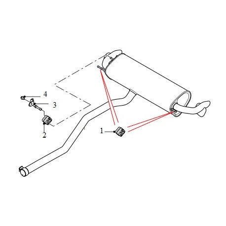 RANGE ROVER EVOQUE 2.2 TD4 DYNAMIQUE exhaust insulator rubber