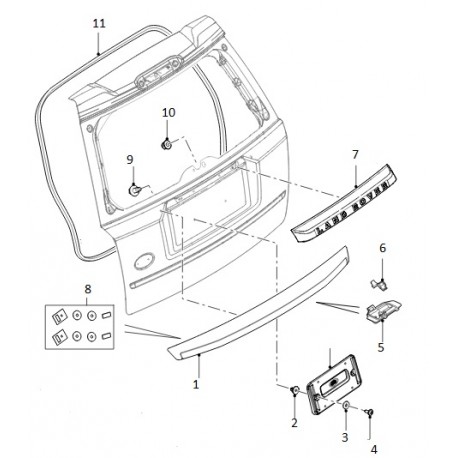 freelander 2 tailgate trim