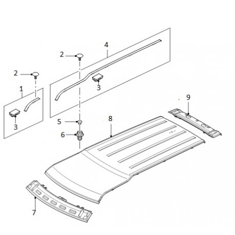 DISCOVERY 3 moulding - roof side trim