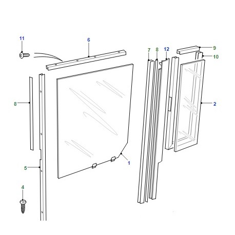 DEFENDER 110-130 quarter tinted glass side doors