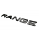 Evoque "Range" name plate Black Santorini