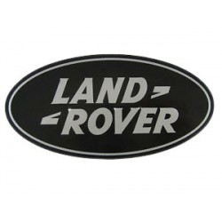 Autocollant Land Rover argenté sur fond noir