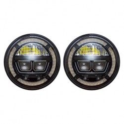 PAIR 7 INCH HALO DRL HEADLAMP LHD - DEF